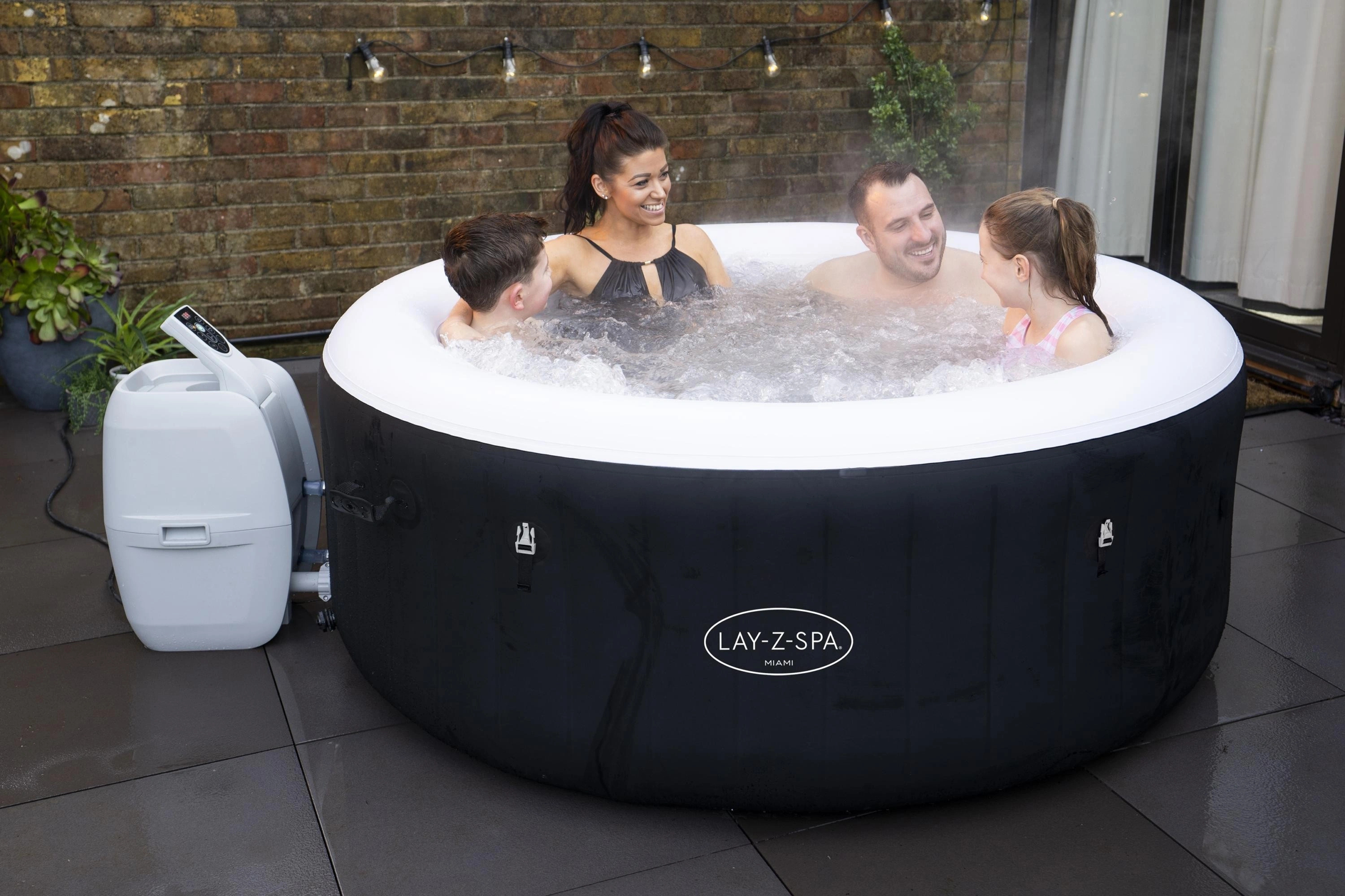 Lay-Z-Spa Miami AirJet Inflatable Hot Tub Round 4-Person 180cm