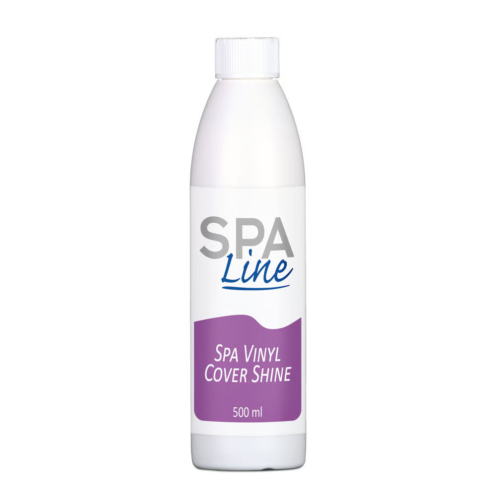 Bottle of Spa Line Spa Vinyl Cover Shine on a white background