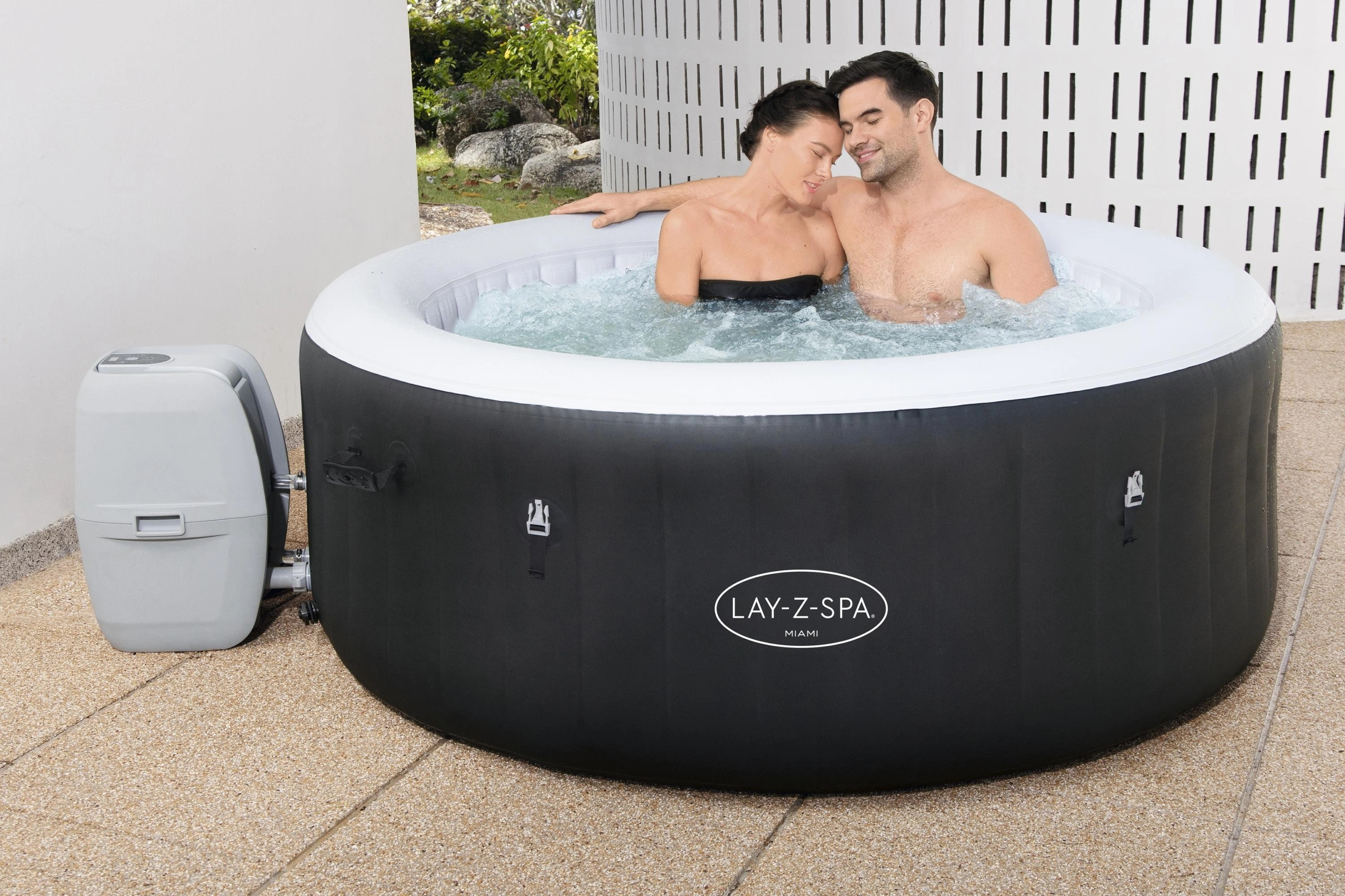 Lay-Z-Spa Miami AirJet Inflatable Hot Tub Round 4-Person 180cm