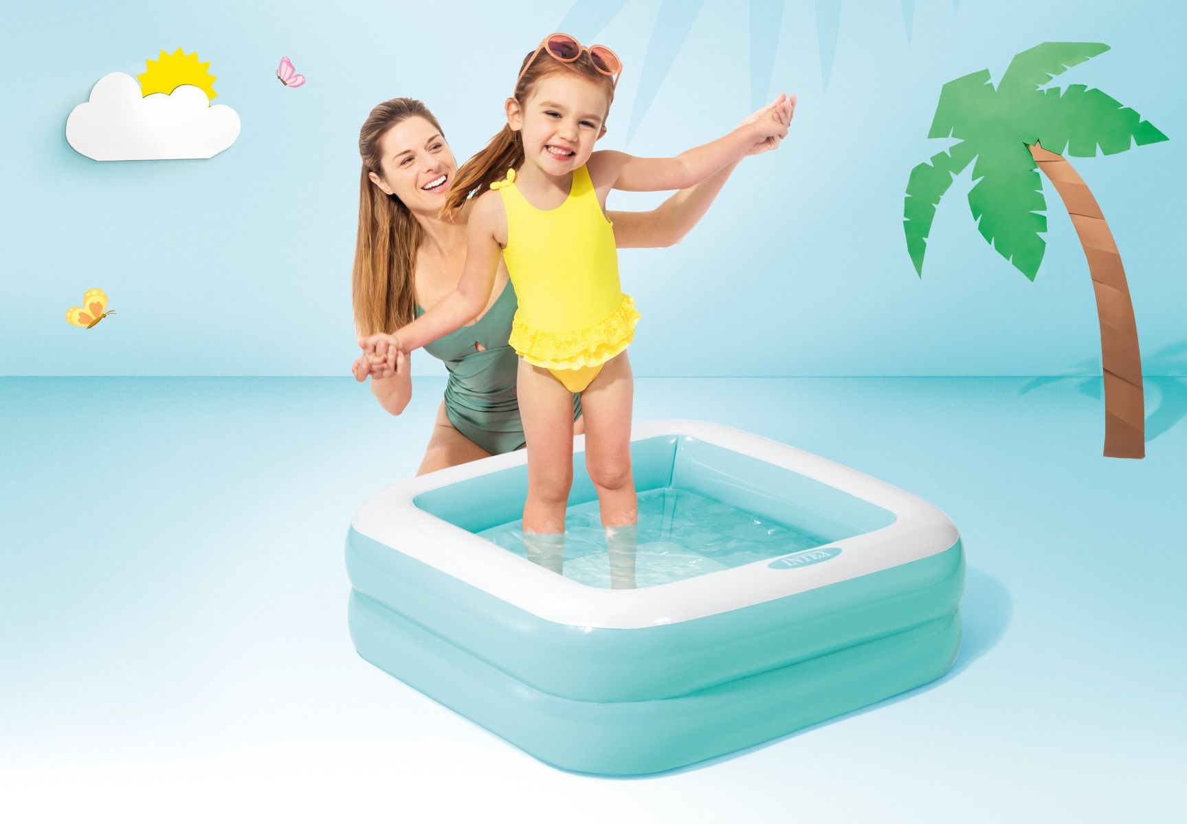 Intex Play Box Inflatable Baby Pool 0.85m x 0.85m x 0.23m