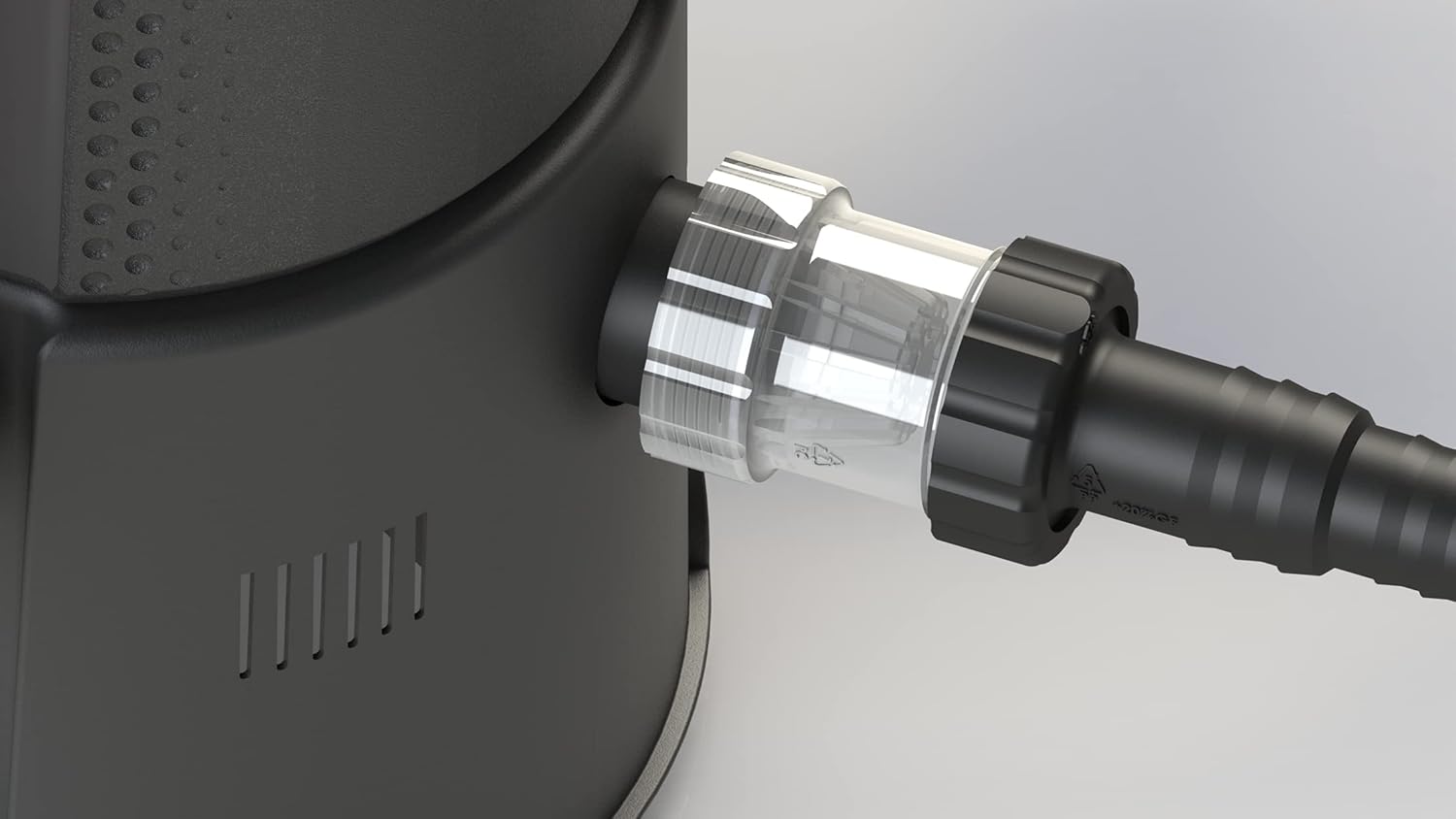 close up of a small pre-filter of a sand pool pump