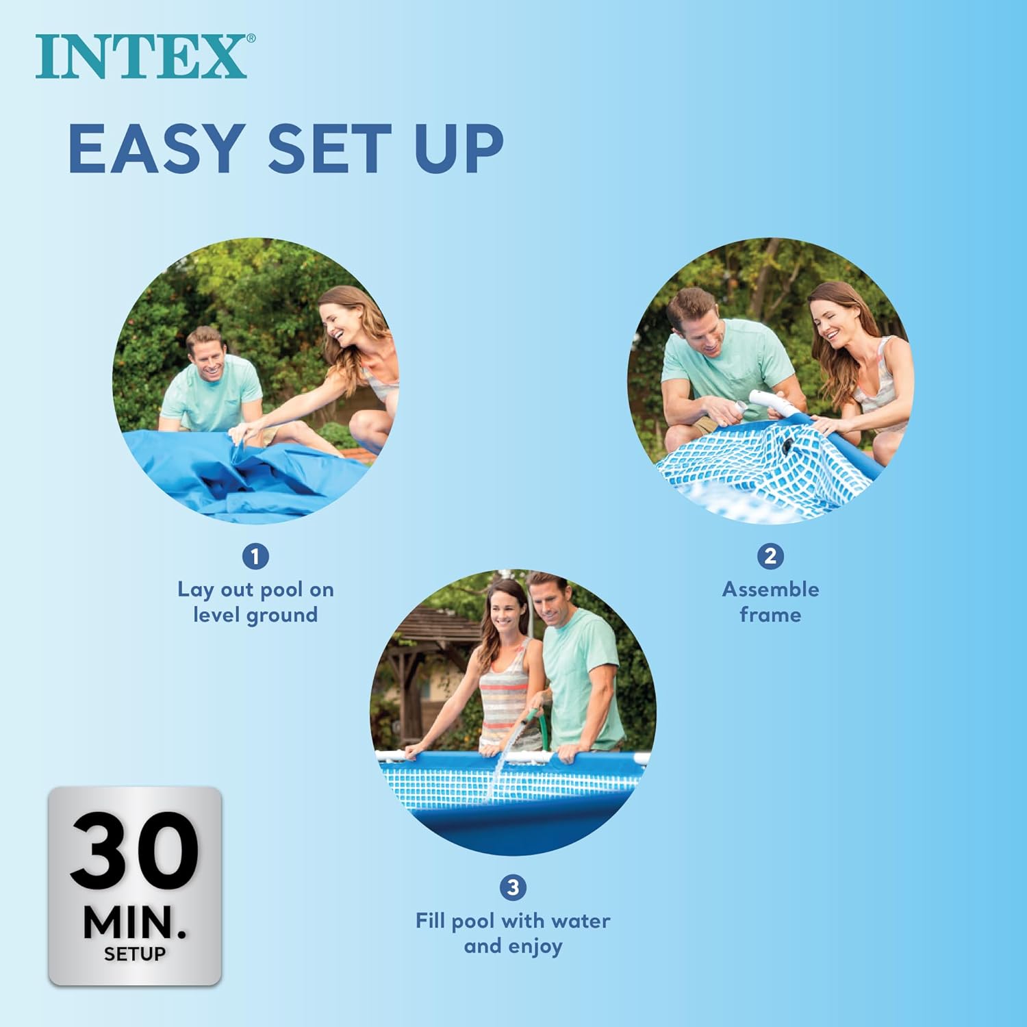 Intex Rectangular Frame Pool 2.2 m x 1.5 m x 0.6 m