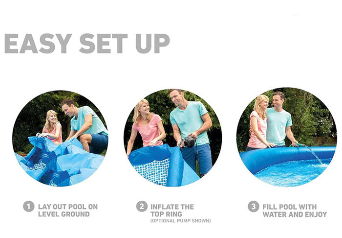 Intex Round Easy Set Pool with Filter Pump 2.44m X 61cm