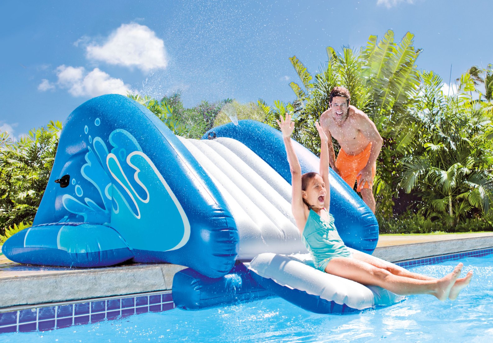Intex Kool Splash Inflatable Water Slide with Sprayers