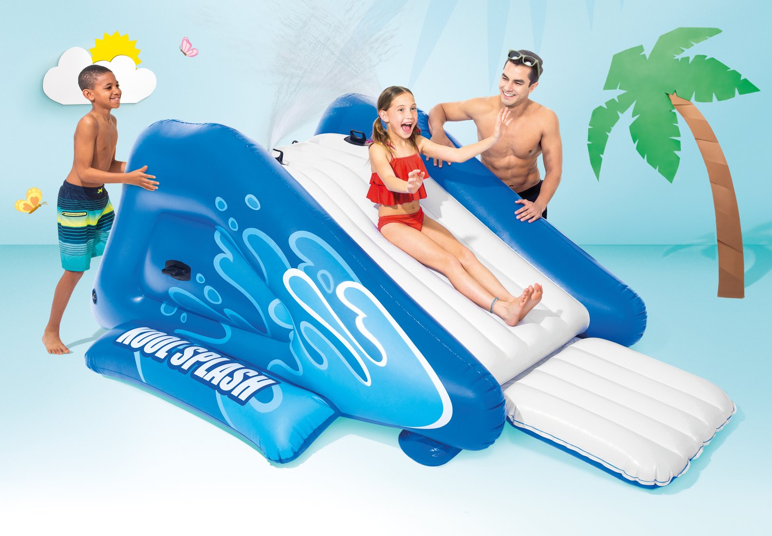 Intex Kool Splash Inflatable Water Slide with Sprayers