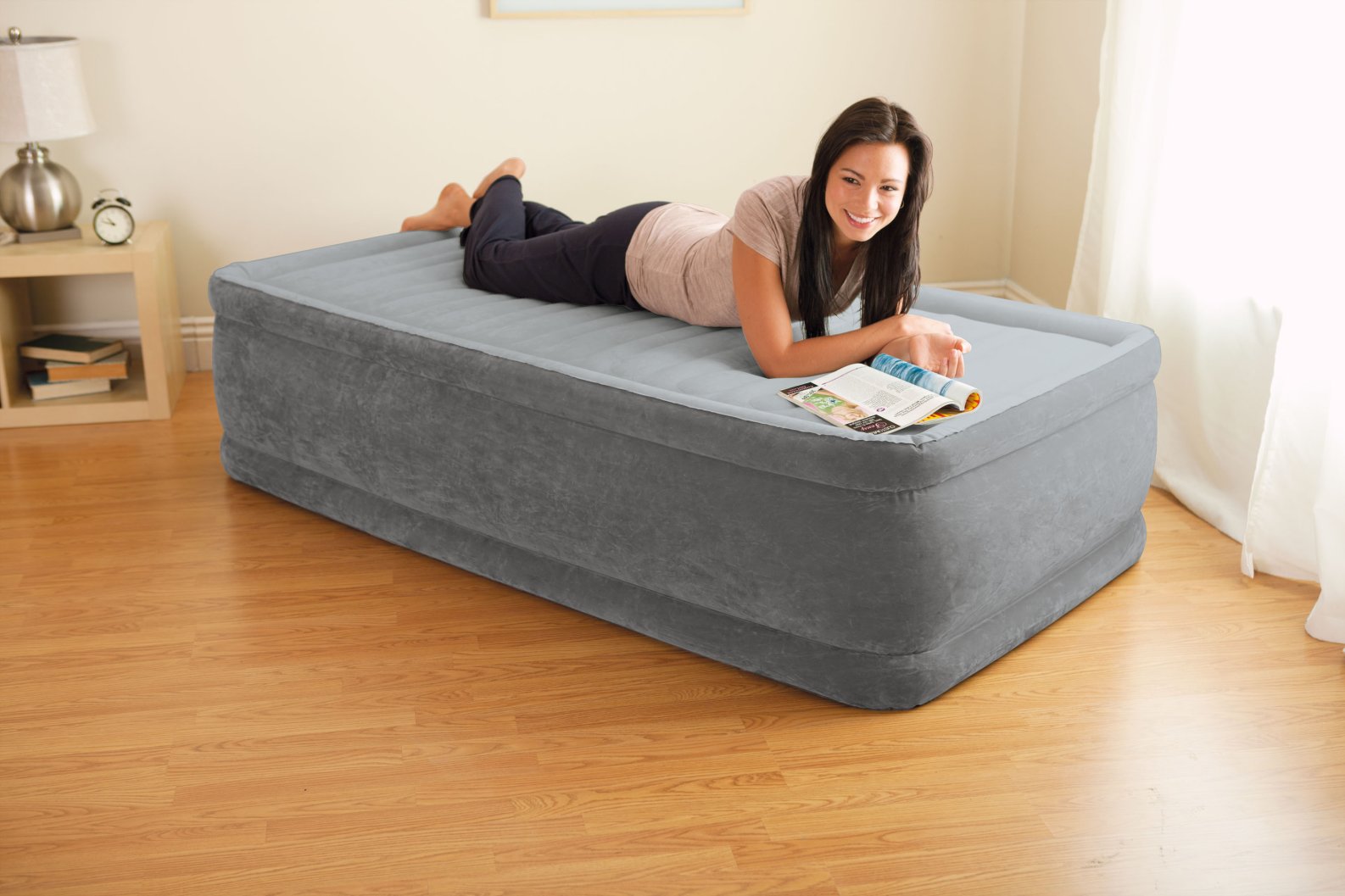 Intex Comfort-Plush Elevated Inflatable Airbed Single 1.91m x 0.99m x 0.46m